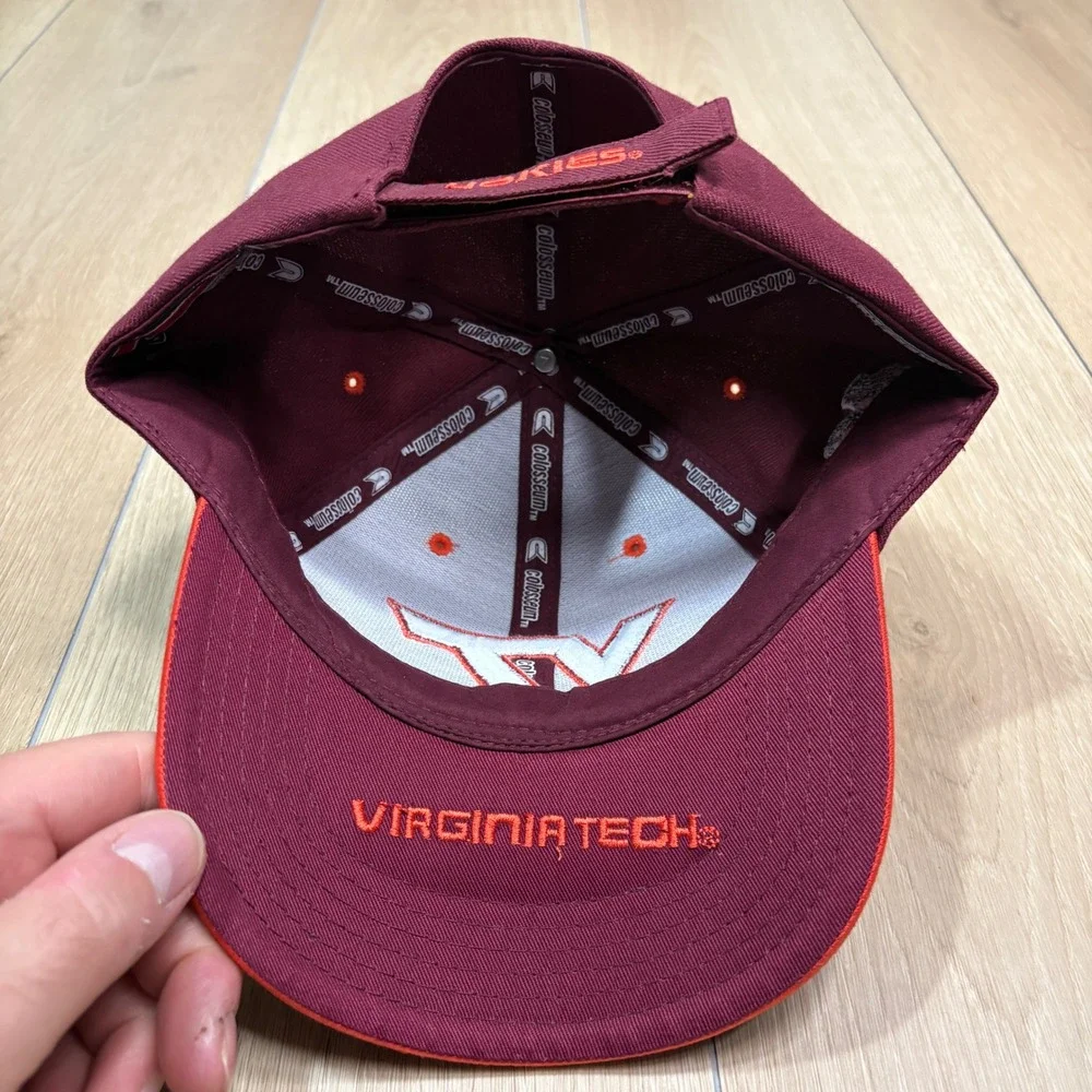 Colosseum Virginia Tech Hokies Youth Hat Maroon Orange Adjustable Baseball Cap